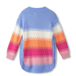Hatley Girls Bold Stitch Chunky Sweater Tunic - Cornflower Blue
