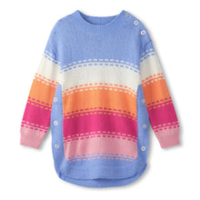 Load image into Gallery viewer, Hatley Girls Bold Stitch Chunky Sweater Tunic - Cornflower Blue
