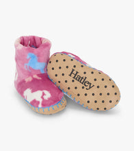 Load image into Gallery viewer, Hatley Girls Beautiful Horses Fuzzy Fleece Slippers
