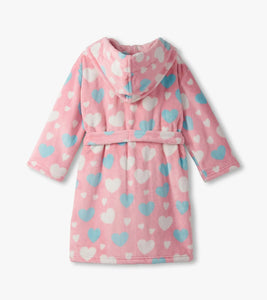 Hatley Girls Big Hearts Fuzzy Fleece Robe