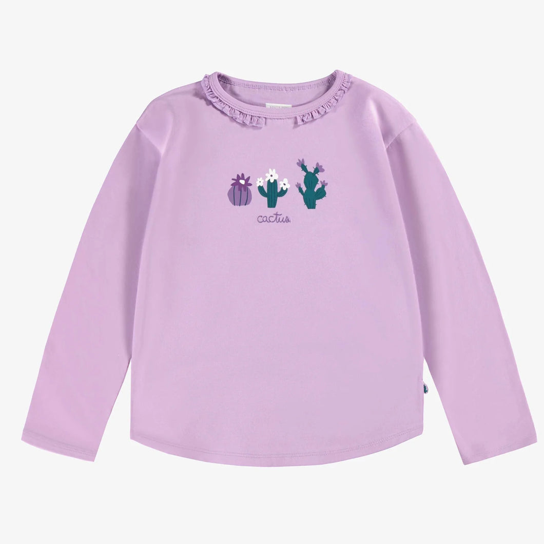 Souris Mini Girls Cactus T-Shirt - Purple