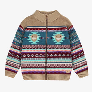 Souris Mini Boys Knit Cardigan - Beige