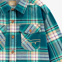 Load image into Gallery viewer, Souris Mini Boys Plaid Shirt - Turquoise
