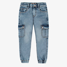 Load image into Gallery viewer, Souris Mini Boys Jeans w/Cargo Pockets - Blue
