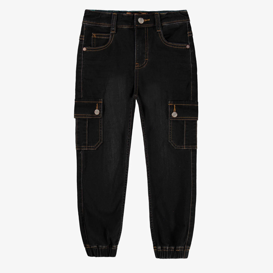 Souris Mini Boys Jeans w/Cargo Pockets - Black