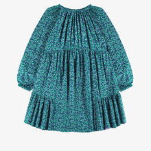 Load image into Gallery viewer, Souris Mini Girls Floral Dress - Turquoise
