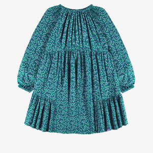 Souris Mini Girls Floral Dress - Turquoise