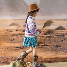Load image into Gallery viewer, Souris Mini Girls Floral Dress - Turquoise
