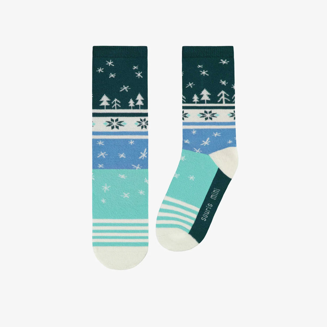 Souris Mini Boys Winter Patterned Socks