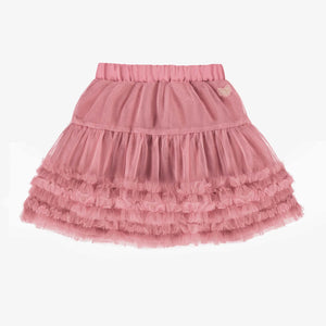 Souris Mini Girls Soft Tulle Skirt - Pink
