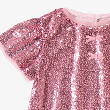 Load image into Gallery viewer, Souris Mini Girls Sequin Dress - Pink
