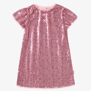 Souris Mini Girls Sequin Dress - Pink