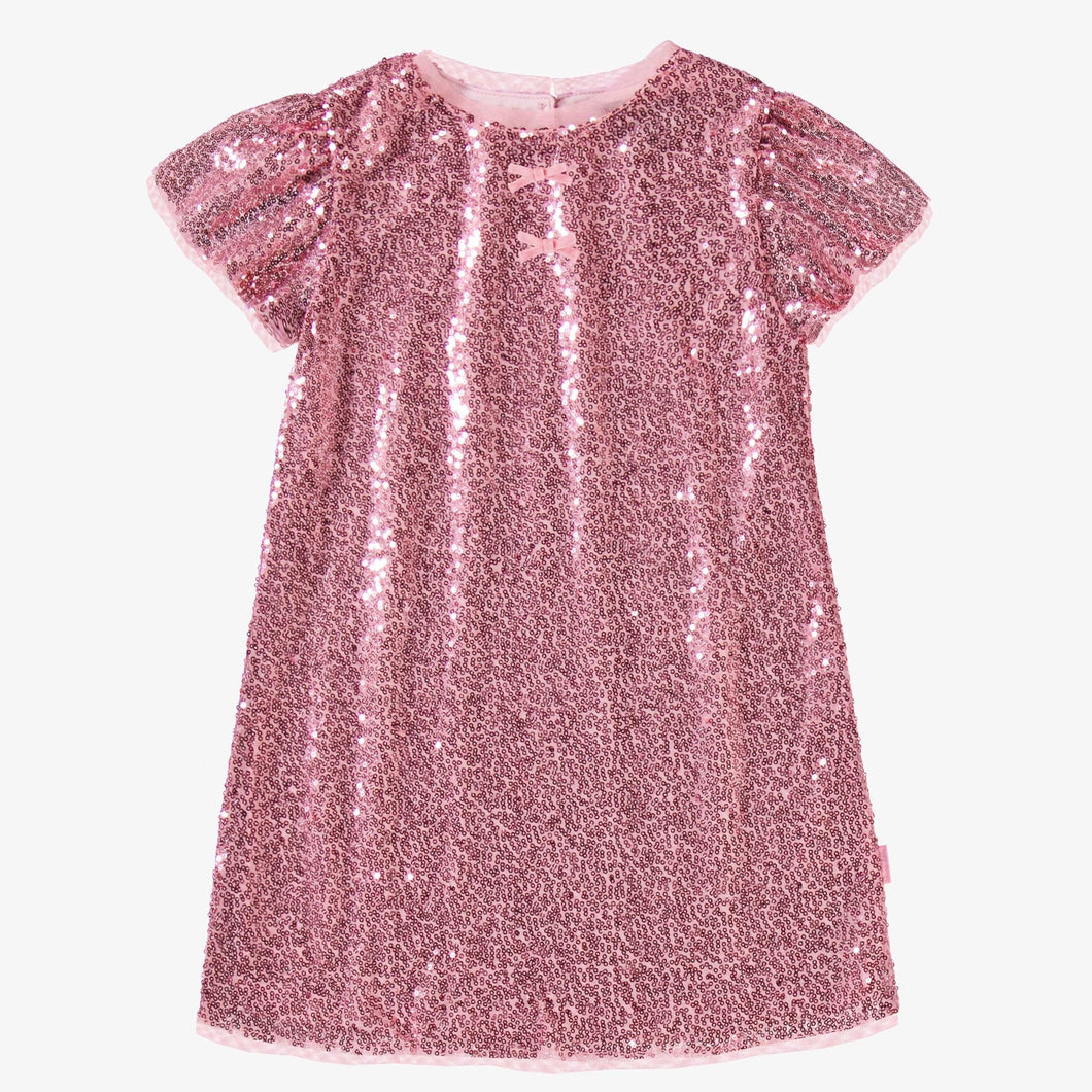 Souris Mini Girls Sequin Dress - Pink