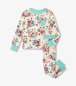 Hatley Girls Fall Floral Bamboo Pajama Set