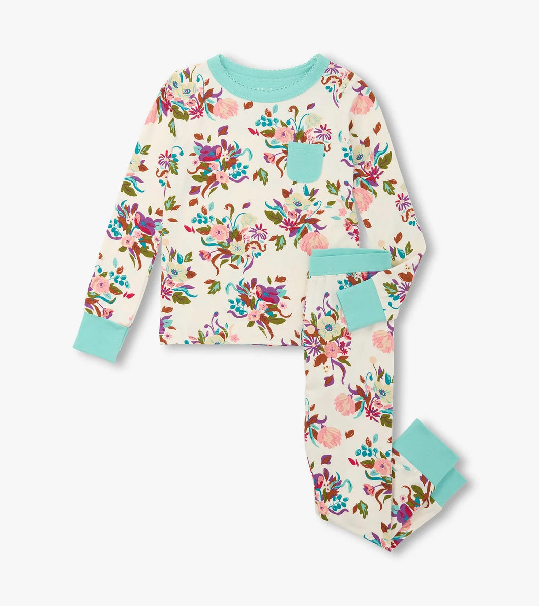 Hatley Girls Fall Floral Bamboo Pajama Set