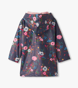 Hatley Girls Fall Floral Zip-Up Rain Jacket