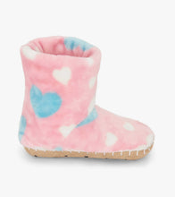 Load image into Gallery viewer, Hatley Girls Big Hearts Fuzzy Fleece Slippers
