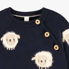 Load image into Gallery viewer, Souris Mini Baby Sheep Knit Sweater - Navy
