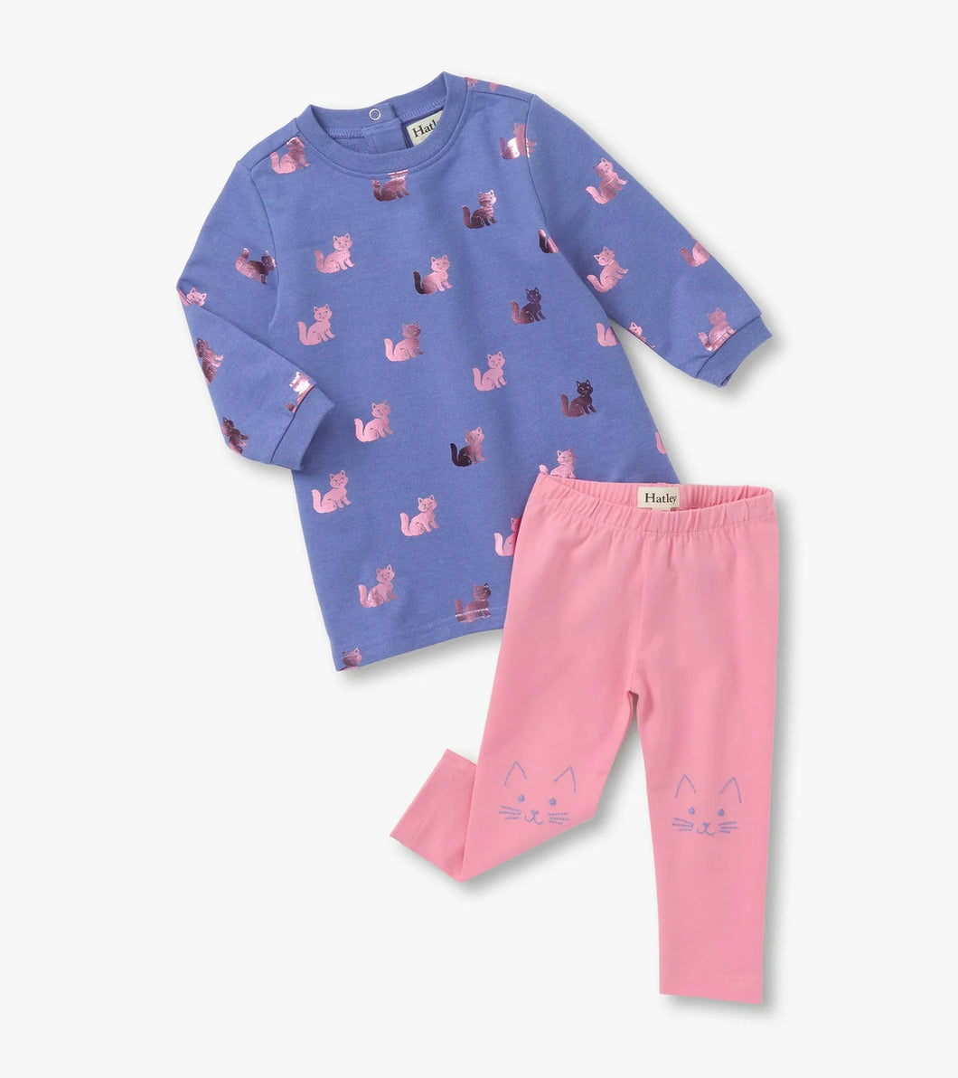 Hatley Baby & Toddler Girls Little Kitties Dress and Legging Set