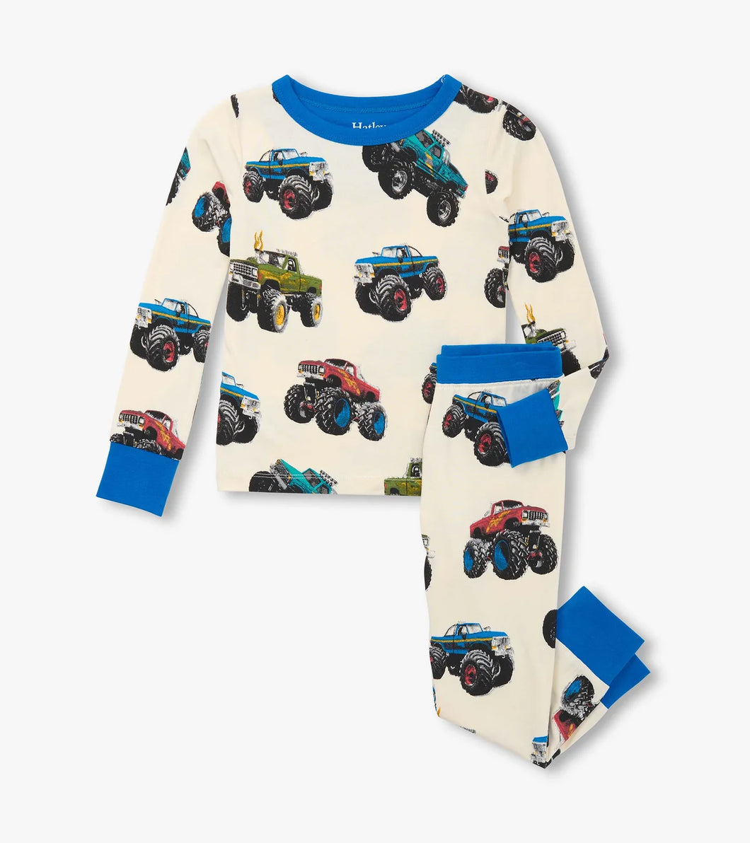 Hatley Boys Mega Monster Trucks Bamboo Pajama Set
