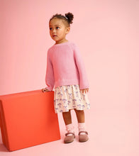 Load image into Gallery viewer, Hatley Girls Painted Bows Mixed Media Sweater Dress
