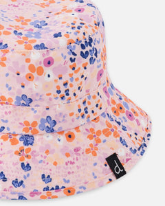 deux par deux Beach Hat - Lavender Printed Fields Flowers