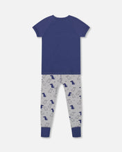 Load image into Gallery viewer, deux par deux Boys Organic Cotton Two Piece Pajama Set - Grey Mix Printed Dogs
