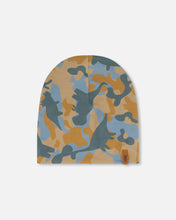Load image into Gallery viewer, deux par deux Boys Outdoor Hat - Beige Printed Camo Dinos
