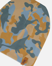 Load image into Gallery viewer, deux par deux Boys Outdoor Hat - Beige Printed Camo Dinos
