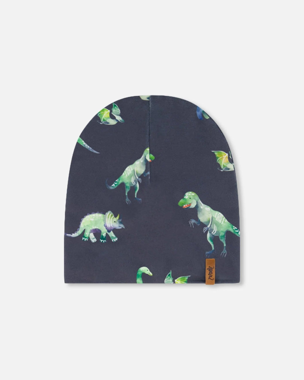 deux par deux Boys Outdoor Hat - Grey Printed Dinosaurs