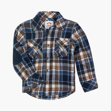 Load image into Gallery viewer, Appaman Boys Flannel Shirt - Navy/Brown Plaid

