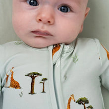 Load image into Gallery viewer, Belan.J Baby Footed Zipper Sleeper - Giraffes
