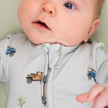 Load image into Gallery viewer, Belan.J Baby Footed Zipper Sleeper - Jeeps
