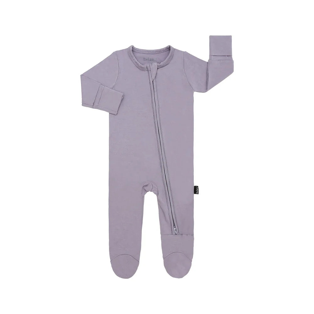 Belan.J Baby Footed Zipper Sleeper - Periwinkle