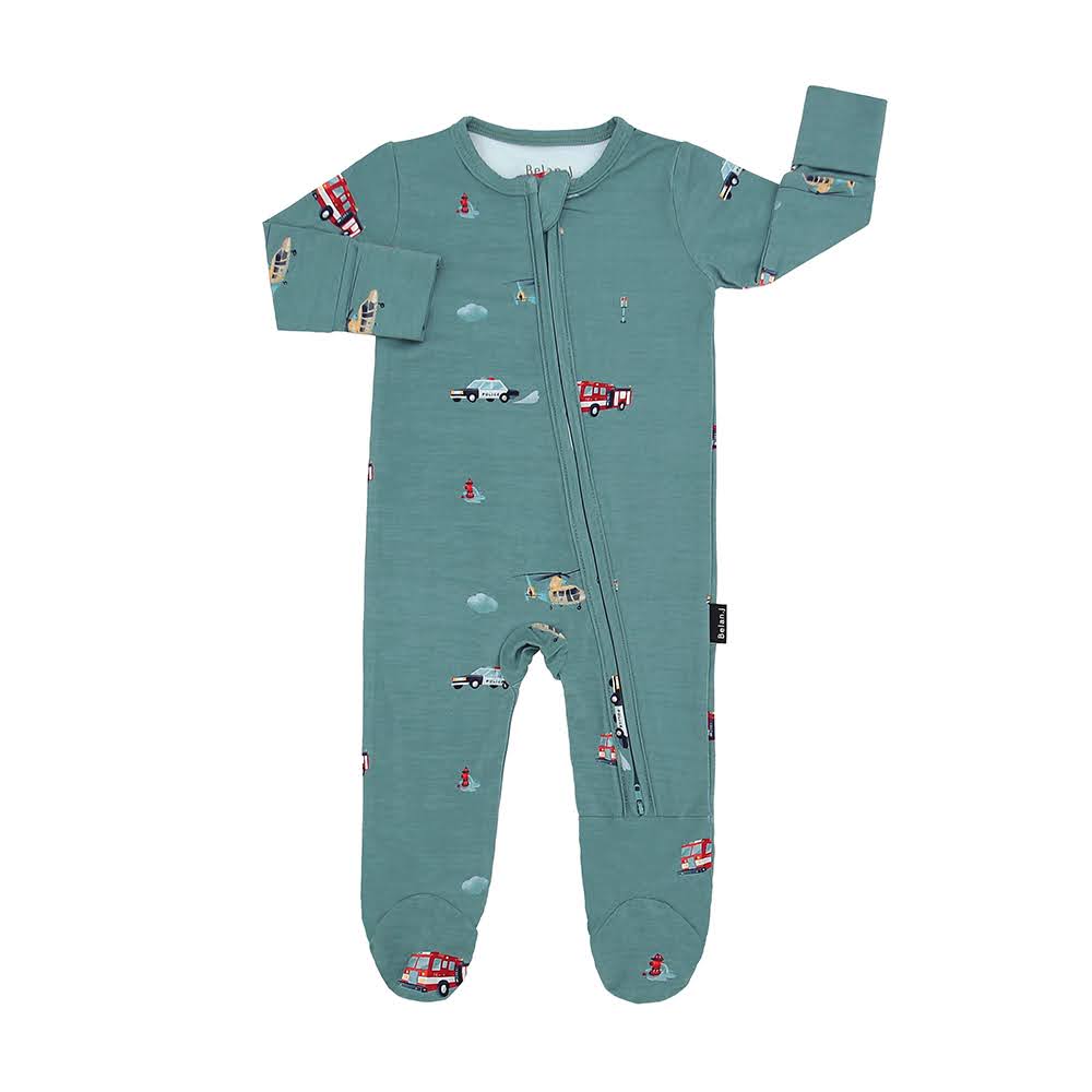 Belan.J Baby Boys Zipper Sleeper - Emergency Vehicles