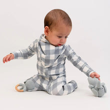 Load image into Gallery viewer, Belan.J Baby Footless Zipper Sleeper - Denim Plaid
