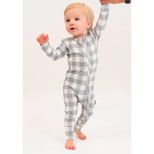 Load image into Gallery viewer, Belan.J Baby Footless Zipper Sleeper - Denim Plaid
