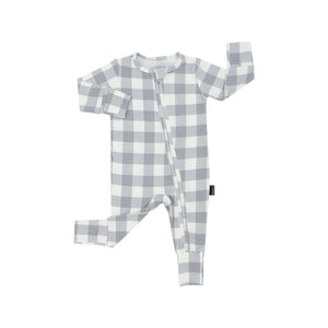 Belan.J Baby Footless Zipper Sleeper - Denim Plaid