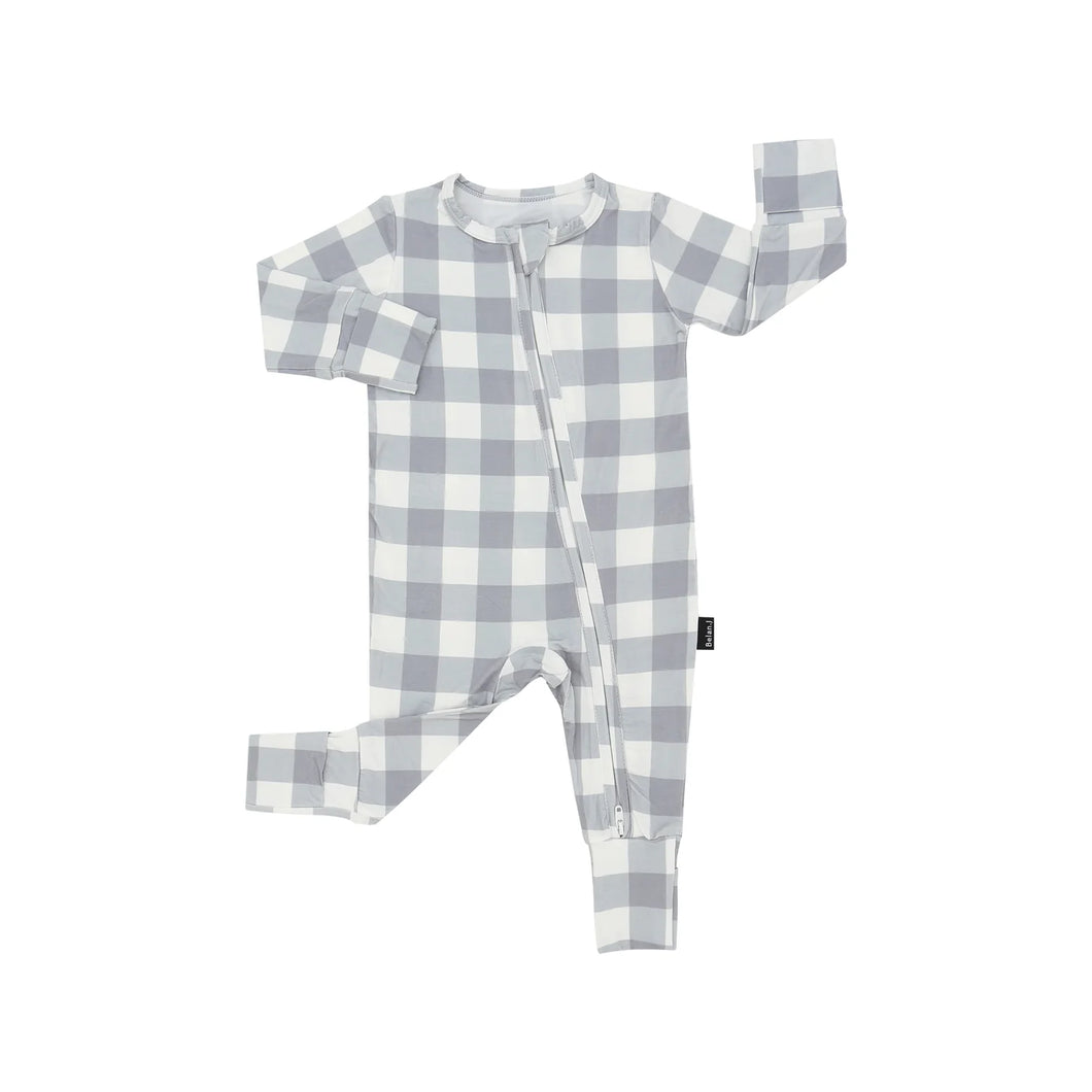 Belan.J Baby Footless Zipper Sleeper - Denim Plaid
