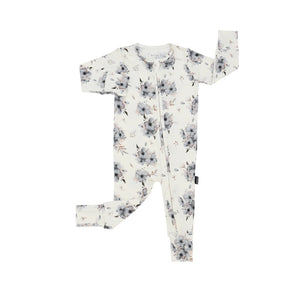 Belan.J Baby Girls Footless Zipper Sleeper - Frosty Floral