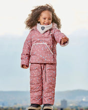 Load image into Gallery viewer, deux par deux Baby Girls One Piece Baby Hooded Snowsuit - Printed Vintage Flowers Designed For Car Seat
