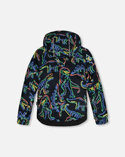 Load image into Gallery viewer, deux par deux Boys Two Piece Snowsuit - Royal Blue Printed Dinos
