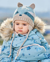Load image into Gallery viewer, deux par deux Knit Hat With Ears Racoon Face
