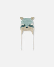 Load image into Gallery viewer, deux par deux Knit Hat With Ears Racoon Face
