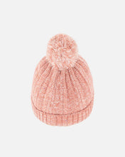 Load image into Gallery viewer, deux par deux Girls Knit Pom Pom Hat - Light Pink
