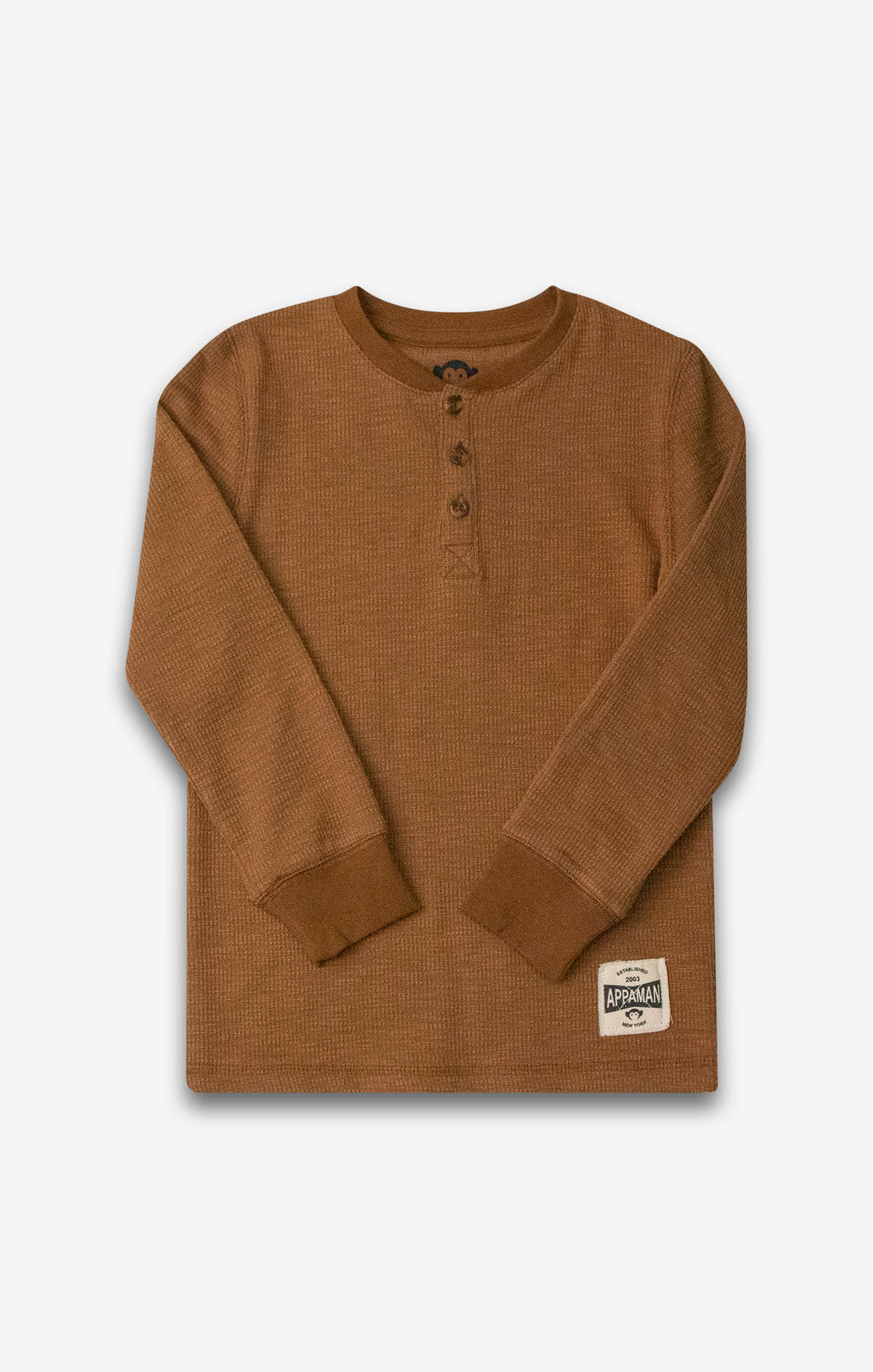 Appaman Boys Craftsman Thermal Henley - Khaki