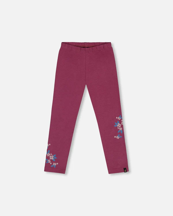 deux par deux Girls Stretch Leggings Burgundy Chicken Little Shop