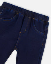 Load image into Gallery viewer, deux par deux Girls Plush Lined Denim Jeggings - Dark Blue
