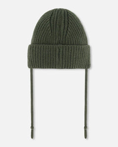 deux par deux Baby Mid Season Knit Hat w/Strings