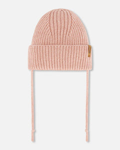 deux par deux Baby Mid Season Knit Hat w/Strings